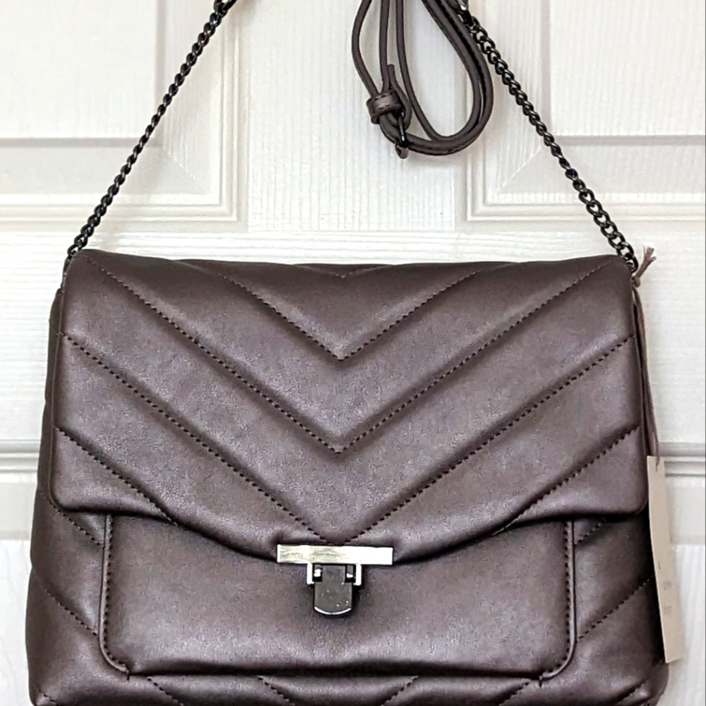 NWT Crossbody Metallic Copper Boxy Handbag - A New Day
